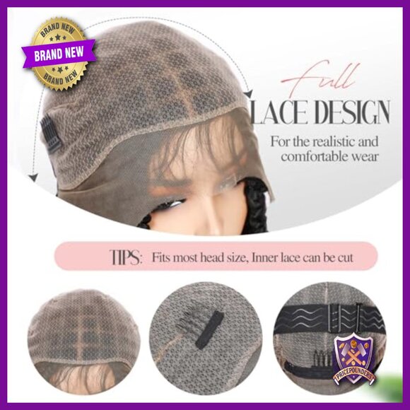 Full Lace Short Passion Twist Wig Knotless Braided Synthetic Hair main image 3
